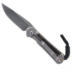 Left Handed Chris Reeve Small Sebenza Pocket Knife Bog Oak Inlay Titanium Handle Polished Magnacut Blade S31-1137