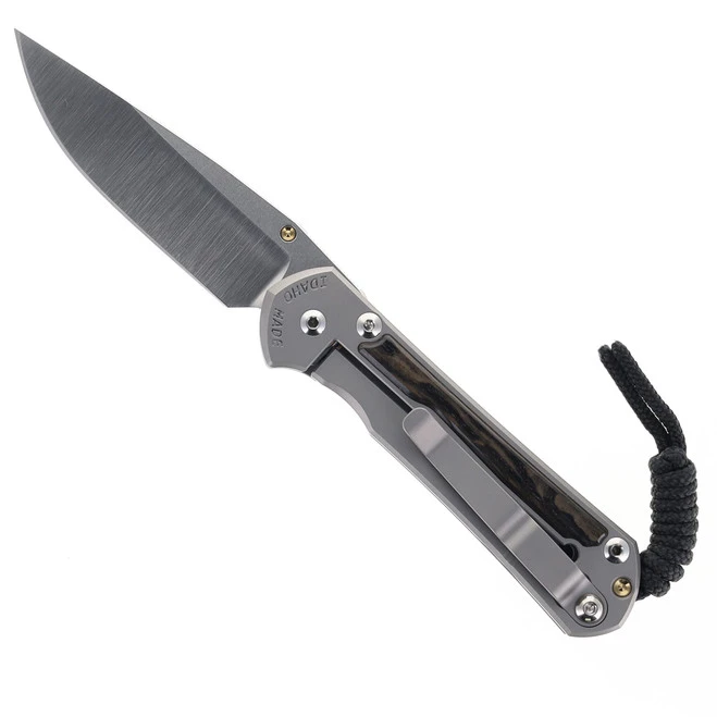 Left Handed Chris Reeve Small Sebenza Pocket Knife Bog Oak Inlay Titanium Handle Polished Magnacut Blade S31-1137 1 Left Handed Chris Reeve Small Sebenza Pocket Knife Bog Oak Inlay Titanium Handle Polished Magnacut Blade S31-1137