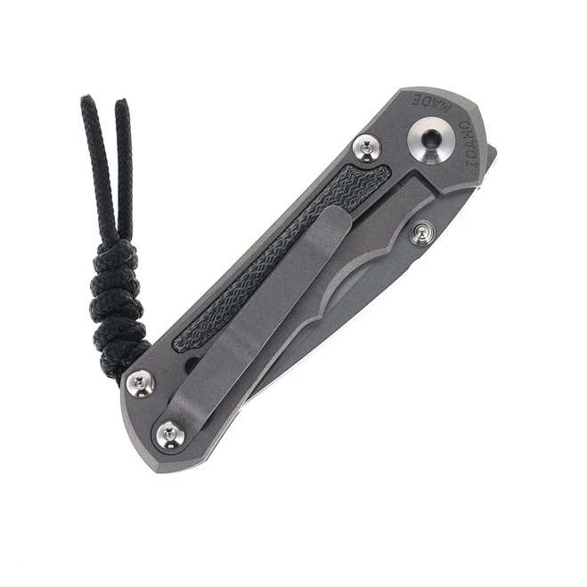 Chris Reeve Small Inkosi Folding Knife Gray Titanium Handle Black Micarta Inlay Magnacut Steel Drop Point SIN-1012 4 Chris Reeve Small Inkosi Folding Knife Gray Titanium Handle Black Micarta Inlay Magnacut Steel Drop Point SIN-1012 - Image 4