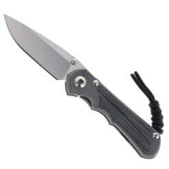 Chris Reeve Small Inkosi Folding Knife Gray Titanium Handle Black Micarta Inlay Magnacut Steel Drop Point SIN-1012