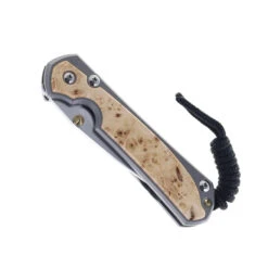 Chris Reeve Small Sebenza Box Elder Inlay Pocket Knife Glass Blasted Titanium Handle Stonwashed Magnacut Blade S31-1108 -Chris Reeve Knives Shop CHRIS REEVE SMALL SEBENZA 31 INLAY S31 1108 01 34116.1748456934