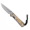 Chris Reeve Small Sebenza Box Elder Inlay Pocket Knife Glass Blasted Titanium Handle Stonwashed Magnacut Blade S31-1108