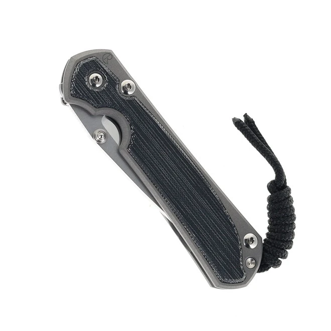 Chris Reeve Small Sebenza Black Canvas Micarta Inlay Pocket Knife Gray Titanium Handle Polished Magnacut Plain Edge S31-1236 5 Chris Reeve Small Sebenza Black Canvas Micarta Inlay Pocket Knife Gray Titanium Handle Polished Magnacut Plain Edge S31-1236 - Image 5