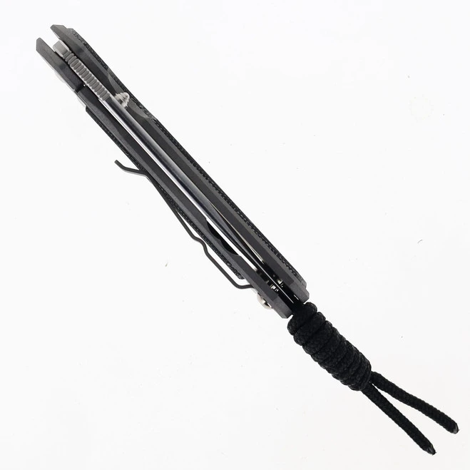 Chris Reeve Small Sebenza Black Canvas Micarta Inlay Pocket Knife Gray Titanium Handle Polished Magnacut Plain Edge S31-1236 3 Chris Reeve Small Sebenza Black Canvas Micarta Inlay Pocket Knife Gray Titanium Handle Polished Magnacut Plain Edge S31-1236 - Image 3