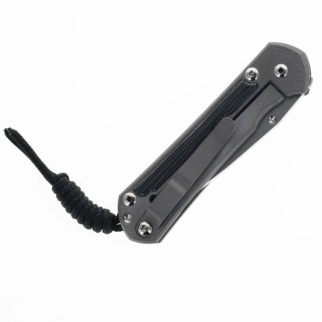 Chris Reeve Small Sebenza Black Canvas Micarta Inlay Pocket Knife Gray Titanium Handle Polished Magnacut Plain Edge S31-1236 4 Chris Reeve Small Sebenza Black Canvas Micarta Inlay Pocket Knife Gray Titanium Handle Polished Magnacut Plain Edge S31-1236 - Image 4