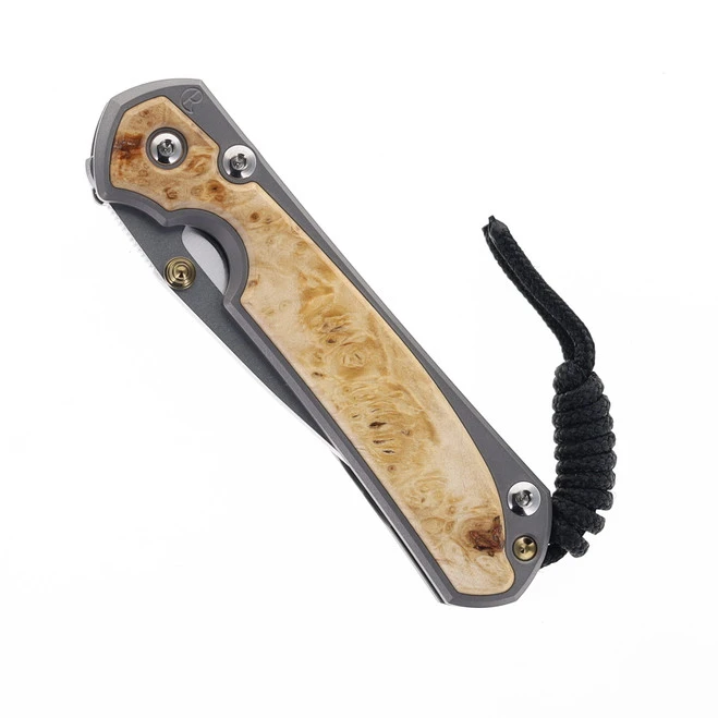 Chris Reeve Small Sebenza Box Elder Inlay Pocket Knife Gray Titanium Handle Polished Magnacut Blade S31-1138 3 Chris Reeve Small Sebenza Box Elder Inlay Pocket Knife Gray Titanium Handle Polished Magnacut Blade S31-1138 - Image 3