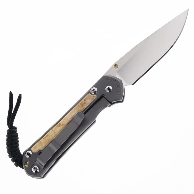 Chris Reeve Small Sebenza Box Elder Inlay Pocket Knife Gray Titanium Handle Polished Magnacut Blade S31-1138 2 Chris Reeve Small Sebenza Box Elder Inlay Pocket Knife Gray Titanium Handle Polished Magnacut Blade S31-1138 - Image 2