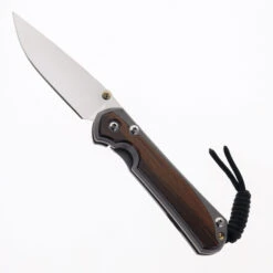 Chris Reeve Small Sebenza Macassar Ebony Inlay Pocket Knife Gray Titanium Handle Polished Magnacut Blade S31-1140