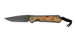 Chris Reeve Sebenza 31 Small Box Elder Inlay, Ladder Damascus S31-1112 Pocket Knife