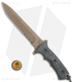 Chris Reeve Knives Green Beret Fixed Blade Knife (7" Flat Dark Earth Serr) -Chris Reeve Knives Shop Chris Reeve Knives Green Beret 7in FDE serr BHQ 67720 er size