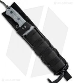 Chris Reeve Knives Green Beret Fixed Blade Knife Black MIcarta (7" Black Serr) -Chris Reeve Knives Shop Chris Reeve Knives Green Beret Black Micarta Gray Serr GB7 1001 BHQ 35862 jr sheath