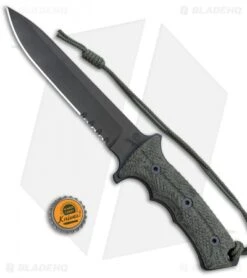 Chris Reeve Knives Green Beret Fixed Blade Knife (7" Black Serr) -Chris Reeve Knives Shop Chris Reeve Knives Green Beret Serr BHQ 7853 jr bottlecap