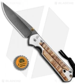 Chris Reeve Large Sebenza 21 Knife W/ Spalted Beech Inlays (3.625" Ladder Dam) -Chris Reeve Knives Shop Chris Reeve Knives Large Sebenza 21 Spalted Beech Inlays Ladder Damascus L21 1166 BHQ 87895 jr bottlecap