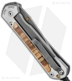 Chris Reeve Large Sebenza 21 Knife W/ Spalted Beech Inlays (3.625" Ladder Dam) -Chris Reeve Knives Shop Chris Reeve Knives Large Sebenza 21 Spalted Beech Inlays Ladder Damascus L21 1166 BHQ 87895 jr side