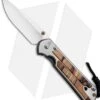Chris Reeve Large Sebenza 21 Knife W/ Spalted Beech Inlays (3.625"Stonewash)