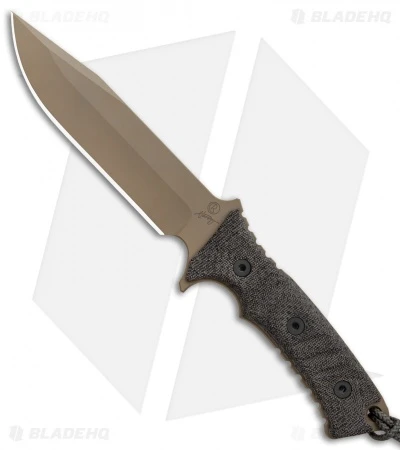 Chris Reeve Knives Pacific Fixed Blade Black Canvas Micarta (6.3" FDE PVD) 1 Chris Reeve Knives Pacific Fixed Blade Black Canvas Micarta (6.3" FDE PVD)