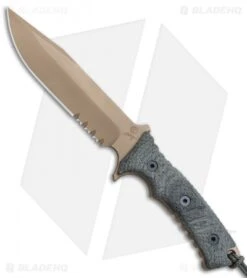 Chris Reeve Knives Pacific Fixed Blade Black Canvas Micarta (6.3" FDE PVD Serr)