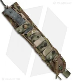 Chris Reeve Knives Pacific Fixed Blade Black Canvas Micarta (6.3" FDE PVD Serr) -Chris Reeve Knives Shop Chris Reeve Knives Pacific black canvas micarta FDE PVD serr BHQ 67722 er sheath