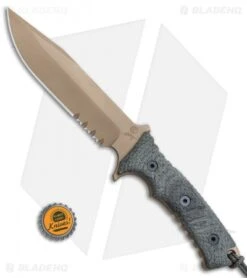 Chris Reeve Knives Pacific Fixed Blade Black Canvas Micarta (6.3" FDE PVD Serr) -Chris Reeve Knives Shop Chris Reeve Knives Pacific black canvas micarta FDE PVD serr BHQ 67722 er size