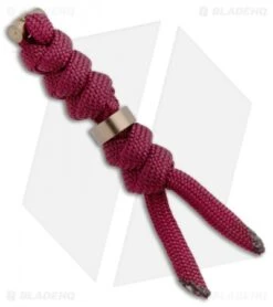 Chris Reeve Knives Small Burgundy Cord Tie Lanyard W/ Gold Bead