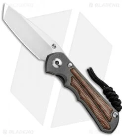 Chris Reeve Knives Small Inkosi Tanto Frame Lock Knife Natural Canvas (2.75" SW)