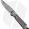 Chris Reeve Large Sebenza 21 Drop Point Natural Micarta Inlays Raindrop Damascus