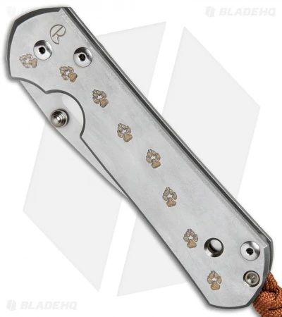 Chris Reeve Large Sebenza 21 Knife CGG Gold Paw Prints (3.625" Satin) *Used* 2 Chris Reeve Large Sebenza 21 Knife CGG Gold Paw Prints (3.625" Satin) *Used* - Image 2