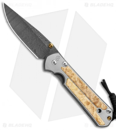 Chris Reeve Large Sebenza 21 Knife Box Elder Burl Inlay (3.625" Ladder Damascus) 1 Chris Reeve Large Sebenza 21 Knife Box Elder Burl Inlay (3.625" Ladder Damascus)