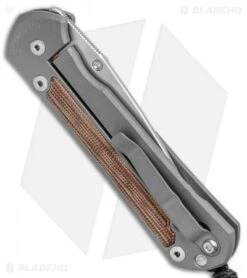 Chris Reeve Large Sebenza 21 Knife W/ Natural Micarta Inlays (3.625" Satin) -Chris Reeve Knives Shop Chris Reeve Large Sebenza 21 Knife Natural Micarta Inlays Satin L21 1262 BHQ 101704 jr side