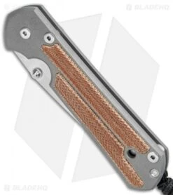 Chris Reeve Large Sebenza 21 Knife W/ Natural Micarta Inlays Tanto (3.625") -Chris Reeve Knives Shop Chris Reeve Large Sebenza 21 Natural Inlays Tanto L21 1266 BHQ 104712 jr spine