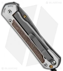 Chris Reeve Large Sebenza 21 Knife W/ Striped Platan Inlays (3.625" Damascus) -Chris Reeve Knives Shop Chris Reeve Large Sebenza 21 Striped Platan Inlays Damascus L21 1240 BHQ 87904 jr side