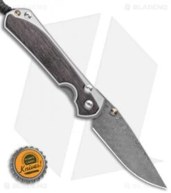 Chris Reeve Left-Hand Large Sebenza 31 Bog Oak (3.625" Raindrop Damascus) -Chris Reeve Knives Shop Chris Reeve Large Sebenza 31 Bog Oak Raindrop Damascus Left Hand BHQ 98956 LS Bottlecap