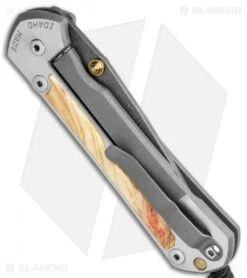 Chris Reeve Large Sebenza 31 Box Elder Knife Boomerang Dam. Double Lug (3.625") -Chris Reeve Knives Shop Chris Reeve Large Sebenza 31 Box Elder Boomerang Damascus BHQ 98935 jr side