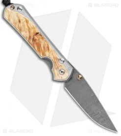 Chris Reeve Large Sebenza 31 Box Elder Ladder Damascus Left-Hand (3.625")