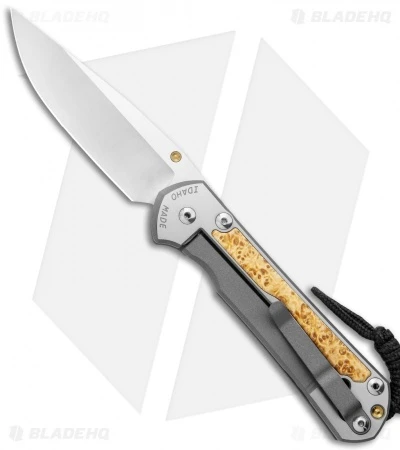 Chris Reeve Large Sebenza 31 Left Hand Frame Lock Knife Box Elder Burl (Satin) 2 Chris Reeve Large Sebenza 31 Left Hand Frame Lock Knife Box Elder Burl (Satin) - Image 2