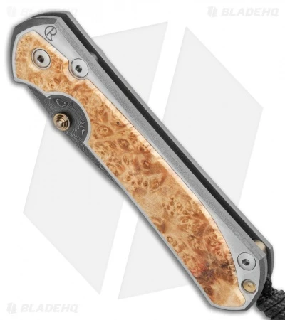 Chris Reeve Large Sebenza 31 Inlay Box Elder (3.6" Raindrop Damascus) 2 Chris Reeve Large Sebenza 31 Inlay Box Elder (3.6" Raindrop Damascus) - Image 2