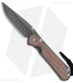 Chris Reeve Large Sebenza 31 Natural Micarta Ladder Damascus