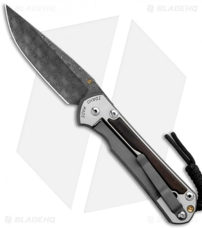 Chris Reeve Large Sebenza 31 Macassar Ebony (3.62" Raindrop Damascus) Left Hand 2 Chris Reeve Large Sebenza 31 Macassar Ebony (3.62" Raindrop Damascus) Left Hand - Image 2