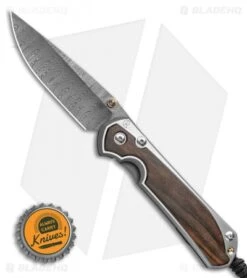 Chris Reeve Large Sebenza 31 Macassar Inlay (3.6" Ladder Damascus) -Chris Reeve Knives Shop Chris Reeve Large Sebenza 31 Macassar Ebony Ladder Damascus BHQ 98968 LS Bottelcap