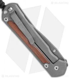 Chris Reeve Left Hand Large Sebenza 31 Natural Micarta Ladder Damascus -Chris Reeve Knives Shop Chris Reeve Large Sebenza 31 Natural Micarta Ladder Damascus Left Hand BHQ 98941 LS Side