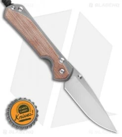 Chris Reeve Left-Hand Large Sebenza 31 Knife Natural Micarta (3.625" Stonewash) -Chris Reeve Knives Shop Chris Reeve Large Sebenza 31 Natural Micarta Left Hand BHQ 98934 LS Bottlecap