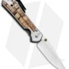 Chris Reeve Left Hand Large Sebenza 21 Knife Spalted Beech (3.6" Stonewash)