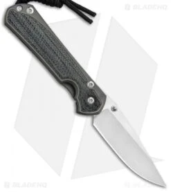 Chris Reeve Left Hand Small Sebenza 31 Knife Black Micarta (2.94" Stonewash)