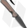 Chris Reeve Left Hand Small Sebenza 31 Natural Micarta Ladder Damascus
