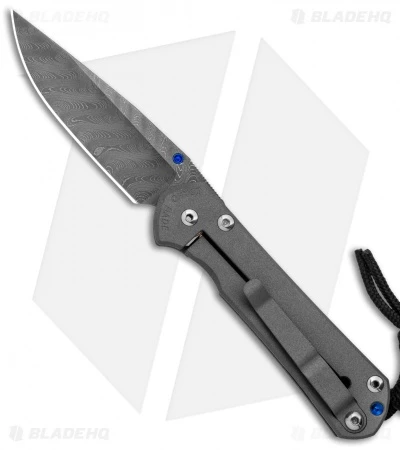 Chris Reeve Left-Hand Small Sebenza 31 Knife Titanium (2.94" Boomerang Damascus) 2 Chris Reeve Left-Hand Small Sebenza 31 Knife Titanium (2.94" Boomerang Damascus) - Image 2