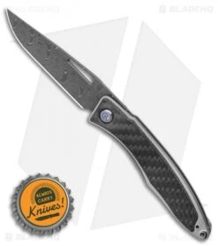 Chris Reeve Mnandi Gentleman's Knife Carbon Fiber (2.75" Boomerang Damascus) -Chris Reeve Knives Shop Chris Reeve Mnandi CFBlackBoomerang Damascus MNA 1122 BHQ 105965 LS Bottlecap