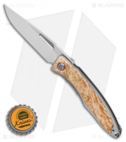 Chris Reeve Mnandi Knife Box Elder Burl (2.75" Satin S45VN) -Chris Reeve Knives Shop Chris Reeve Mnandi Knife Box Elder Burl 2.75 Satin S45VN BHQ 14106 LS Bottlecap