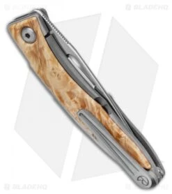 Chris Reeve Mnandi Knife Box Elder Burl (2.75" Satin S45VN) -Chris Reeve Knives Shop Chris Reeve Mnandi Knife Box Elder Burl 2.75 Satin S45VN BHQ 14106 LS Side