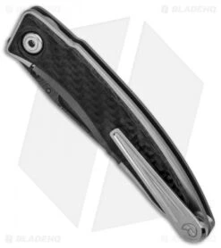 Chris Reeve Mnandi Left Handed Knife Carbon Fiber (2.75" Raindrop Damascus) -Chris Reeve Knives Shop Chris Reeve Mnandi Left Handed Carbon Fiber Raindrop Damascus BHQ 90355 er spine