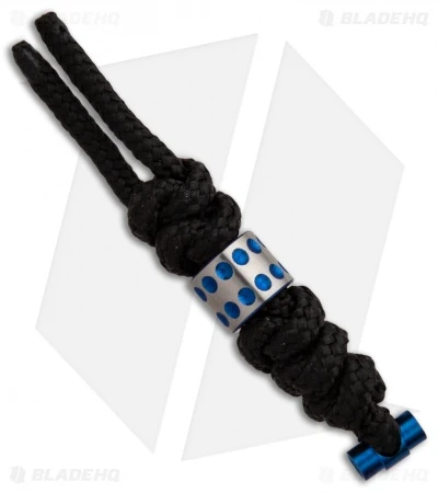 Chris Reeve Knives Small Black Cord Tie Lanyard W/ Silver Bead 1 Chris Reeve Knives Small Black Cord Tie Lanyard W/ Silver Bead